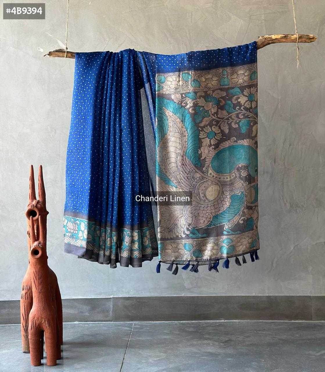 Ynf Linen KESH484 NEVER MISS Sarees Wedding Collections Festive Collections Wholesale Printed Sarees Ajrakh Sarees Linen Sarees Manufacturer