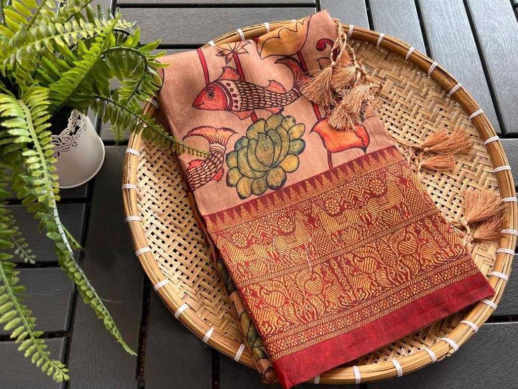 Ynf Linen KESH484 REFRESHING Sarees Wedding Collections Festive Collections Wholesale Printed Sarees Kalamkari Sarees Linen Sarees Manufacturer