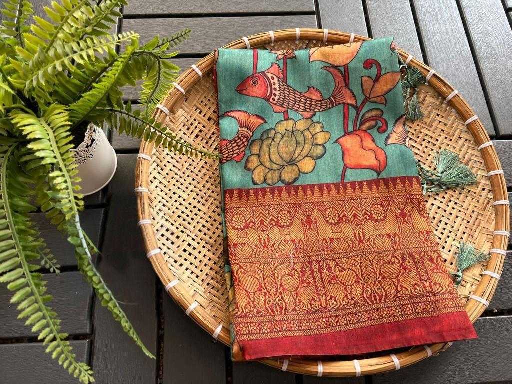 Ynf Linen KESH484 REFRESHING Sarees Wedding Collections Festive Collections Wholesale Printed Sarees Kalamkari Sarees Linen Sarees Manufacturer