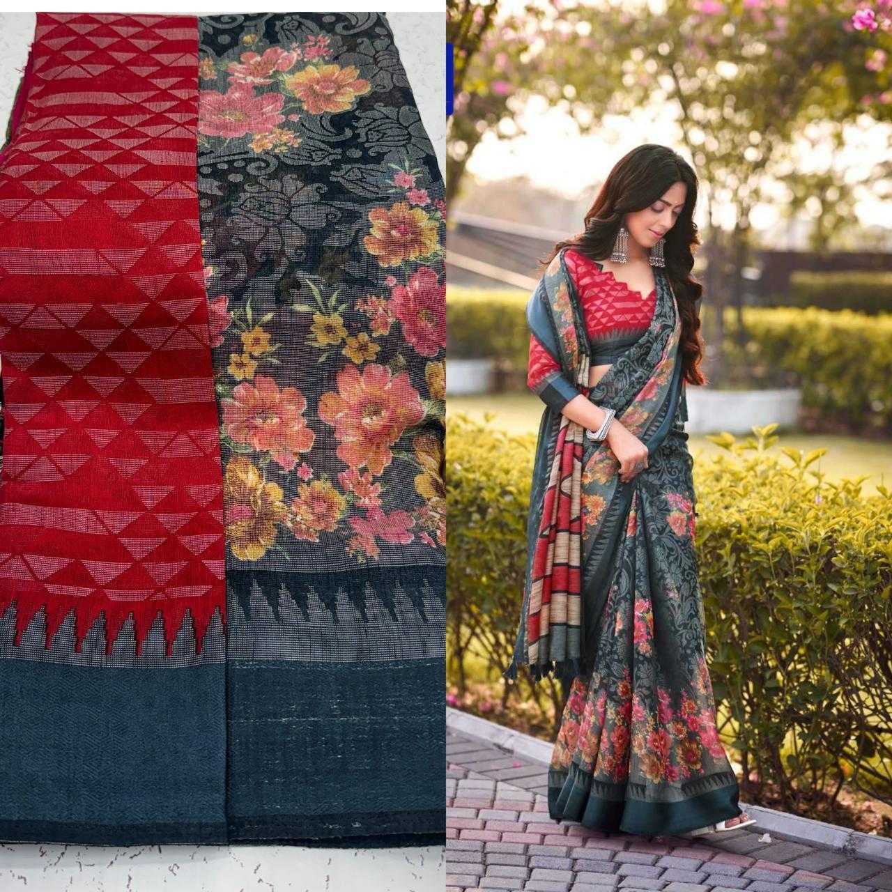 Ynf Linen RIN203 JUTE BRASSO Sarees Wedding Collections Festive Collections Wholesale Designer Sarees Linen Sarees Wedding Outfits Manufacturer