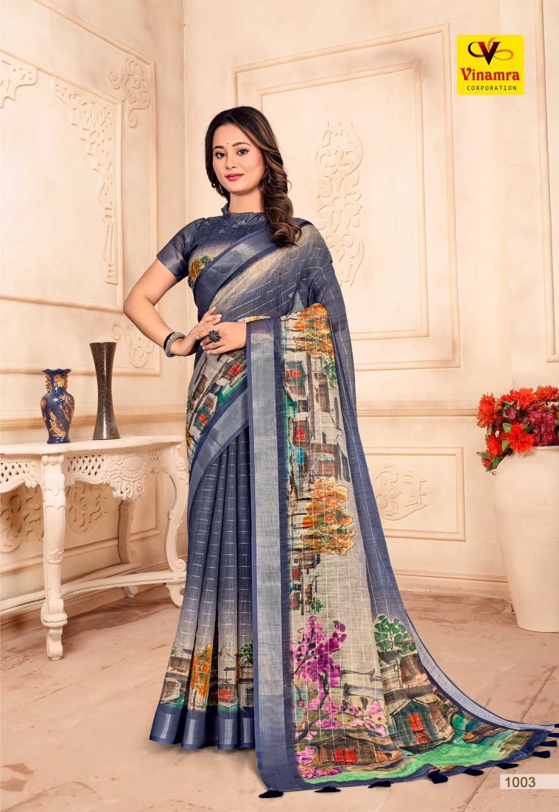 Ynf Linen RIN203 NEBULA VOL-1 Sarees Wedding Collections Festive Collections Wholesale Designer Sarees Traditional Sarees Linen Sarees Manufacturer