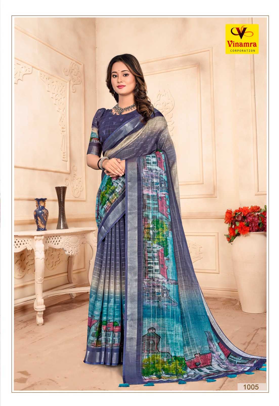 Ynf Linen RIN203 NEBULA VOL-1 Sarees Wedding Collections Festive Collections Wholesale Designer Sarees Traditional Sarees Linen Sarees Manufacturer