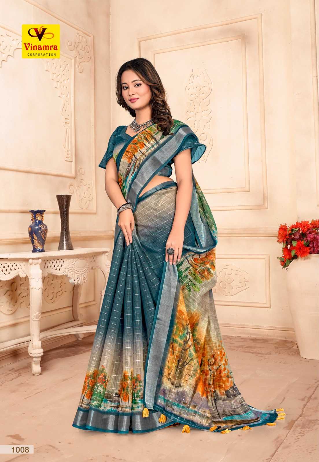 Ynf Linen RIN203 NEBULA VOL-1 Sarees Wedding Collections Festive Collections Wholesale Designer Sarees Traditional Sarees Linen Sarees Manufacturer