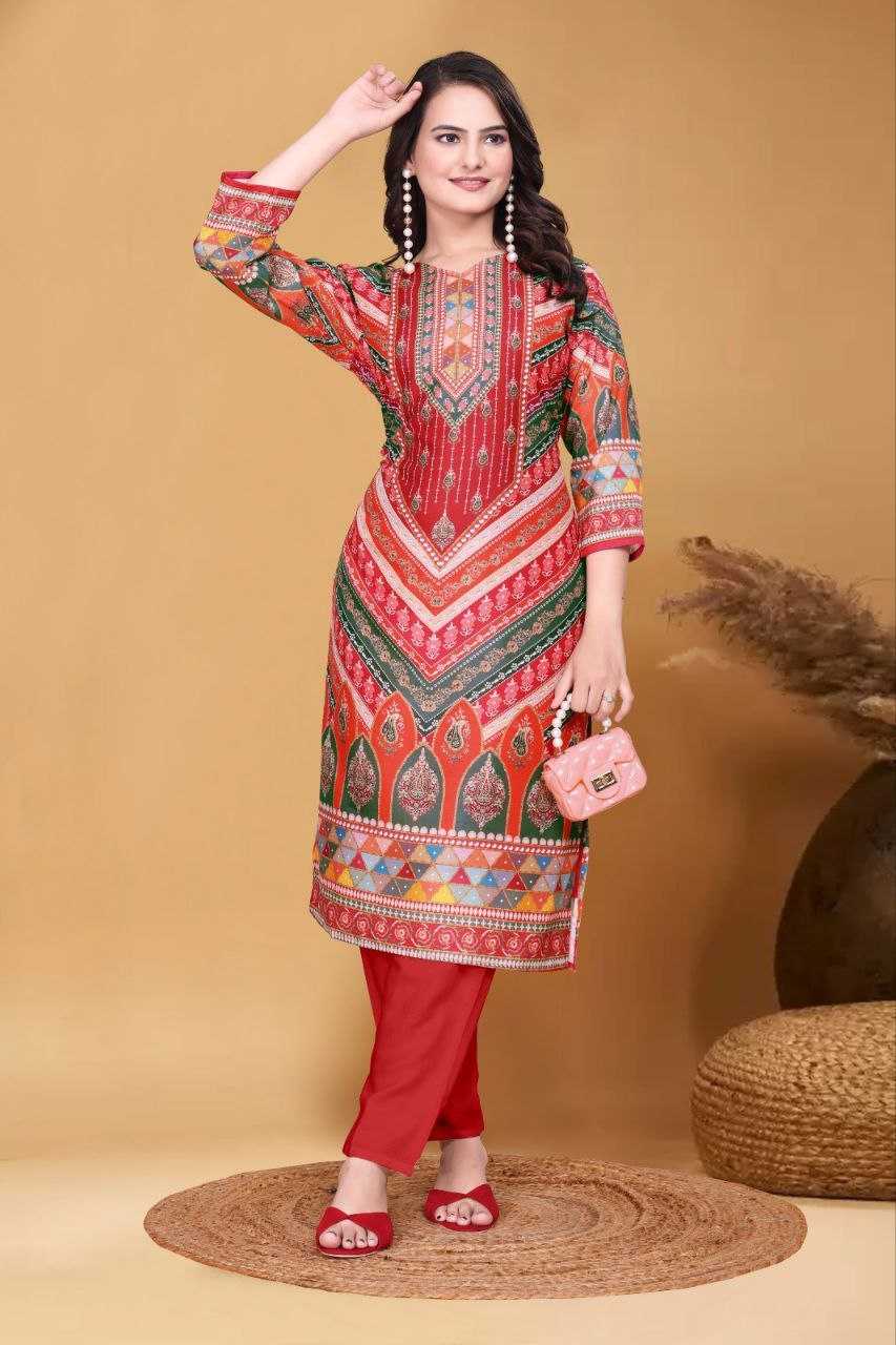 Ynf Muslin RIN220 Crap Kurti Wedding Collections Festive Collections Wholesale Festive Kurtis Printed Kurtis Kurti With Pants Manufacturer