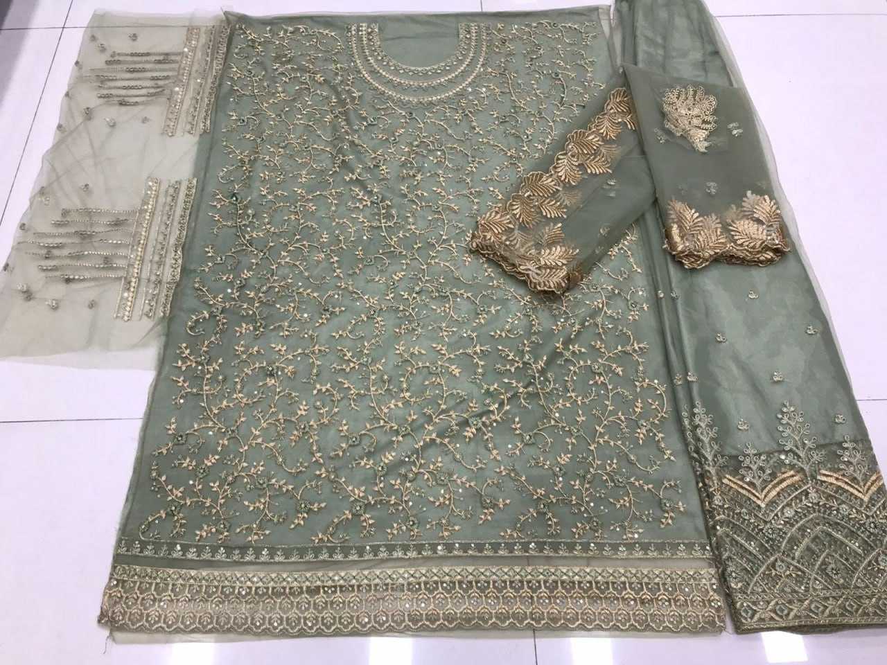 Ynf Net KESH504 15030 Suits & Dresses Wholesale Embroidery Suits Semi Stitched Suits Net Suit Manufacturer