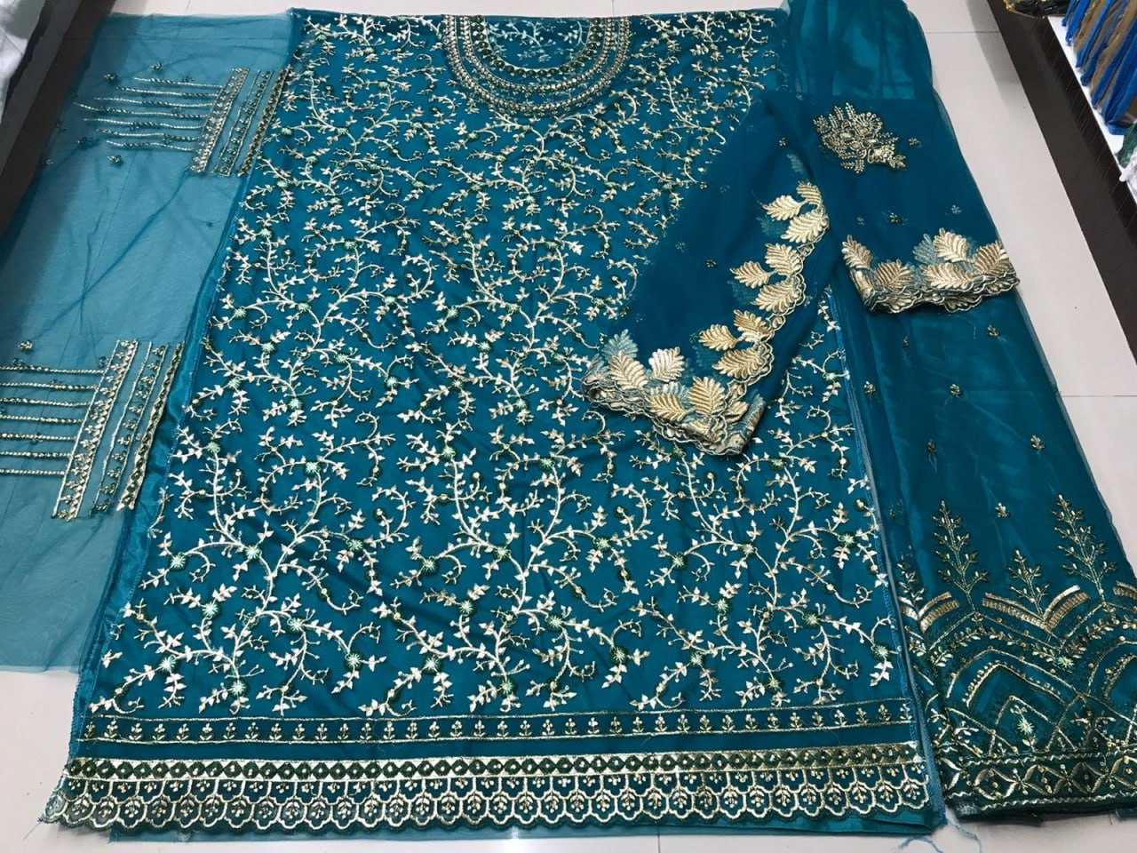 Ynf Net KESH504 15030 Suits & Dresses Wholesale Embroidery Suits Semi Stitched Suits Net Suit Manufacturer