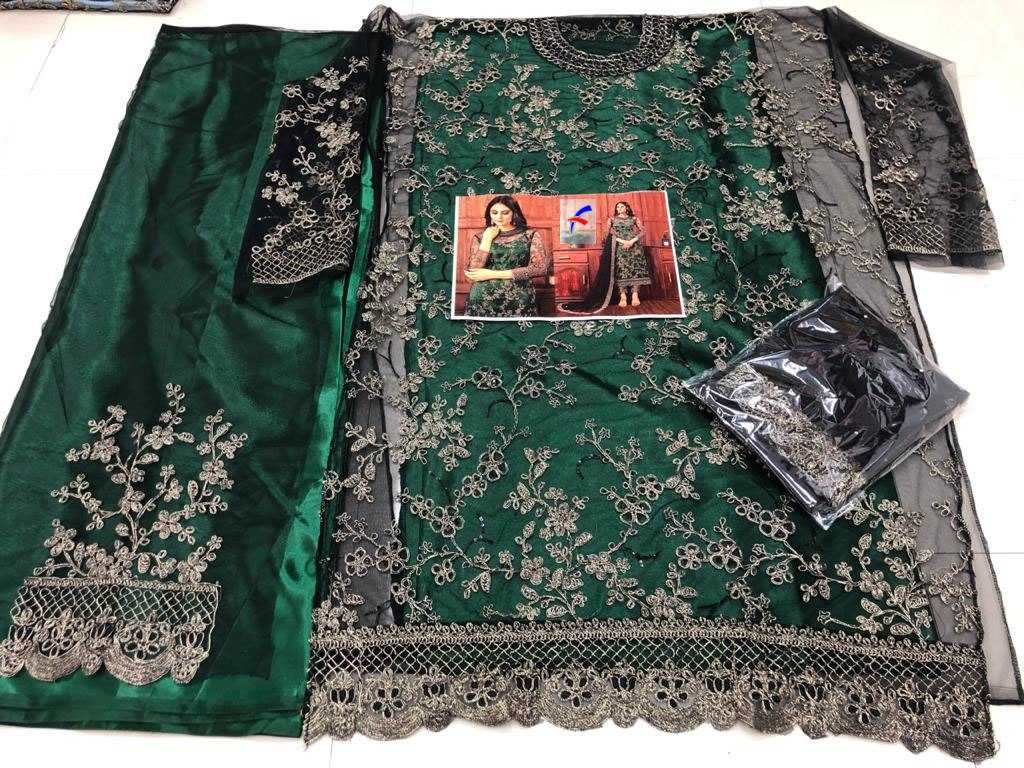Ynf Net KESH504 4575 Suits & Dresses Wholesale Embroidery Suits Net Suit Semi-Stitched Suits Manufacturer
