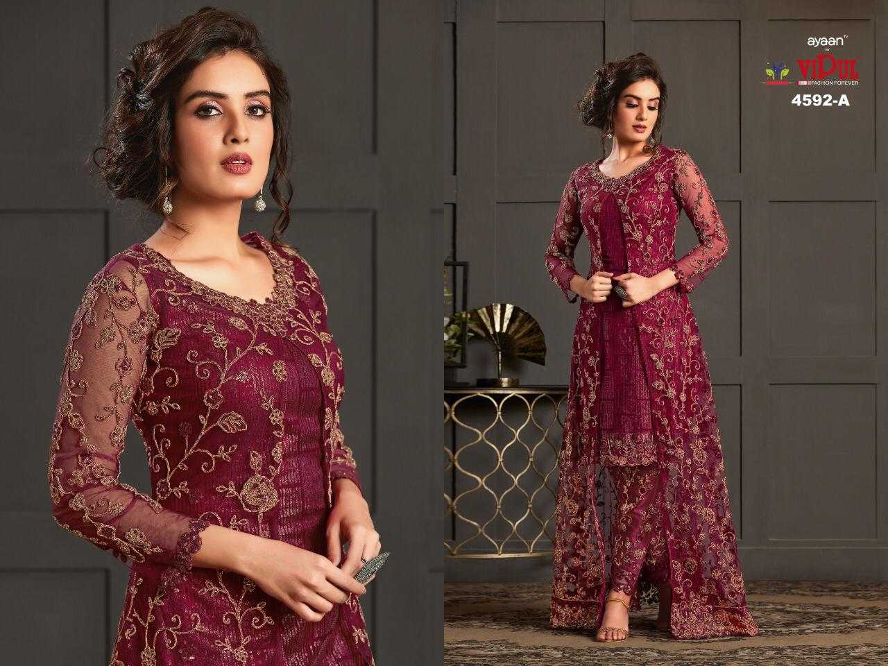 Ynf Net KESH504 4592 Suits & Dresses Wholesale Embroidery Suits Semi Stitched Suits Net Suit Manufacturer