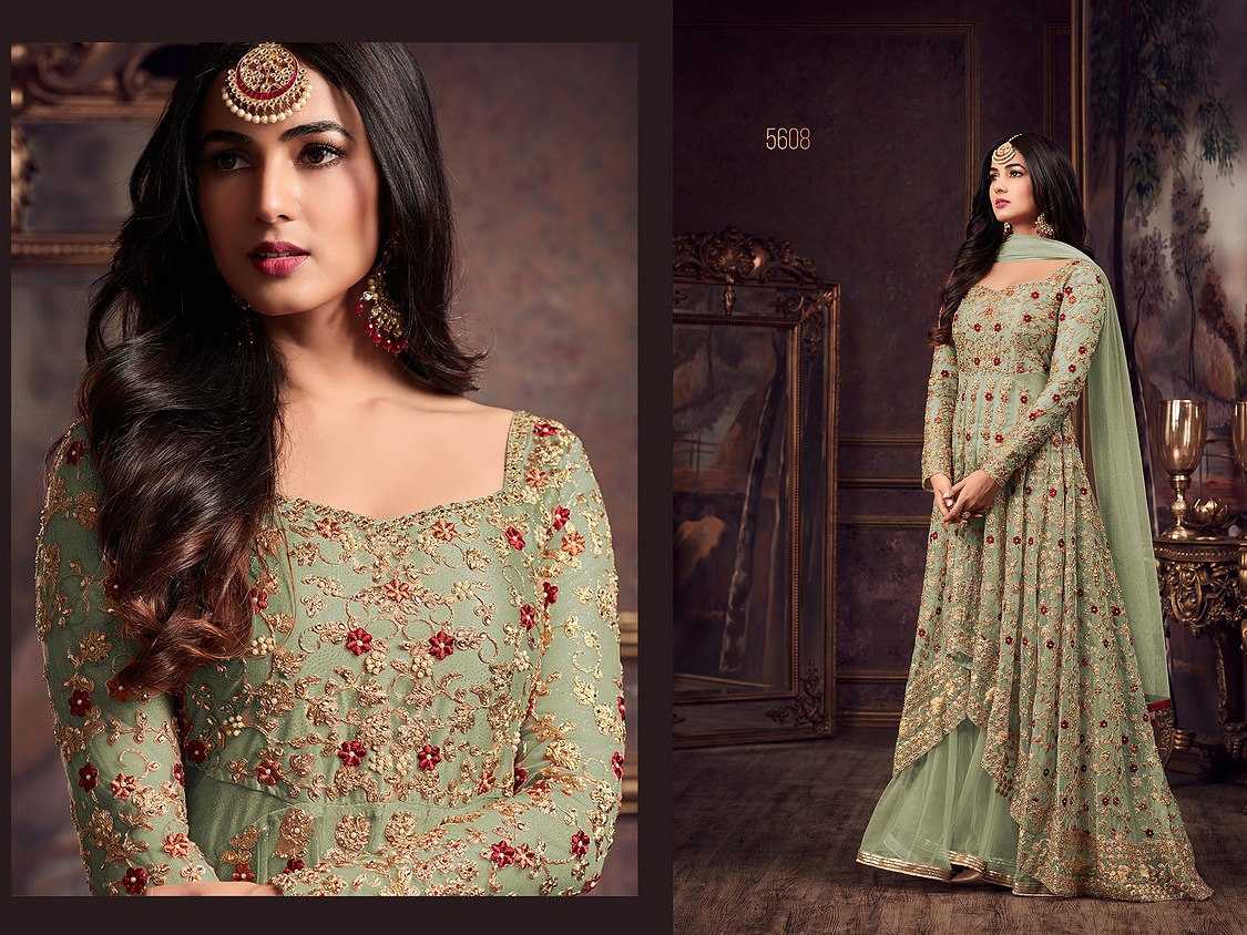 Ynf Net KESH504 5608 Gowns Wholesale Embroidery Gowns Long Gowns Net Gowns Manufacturer