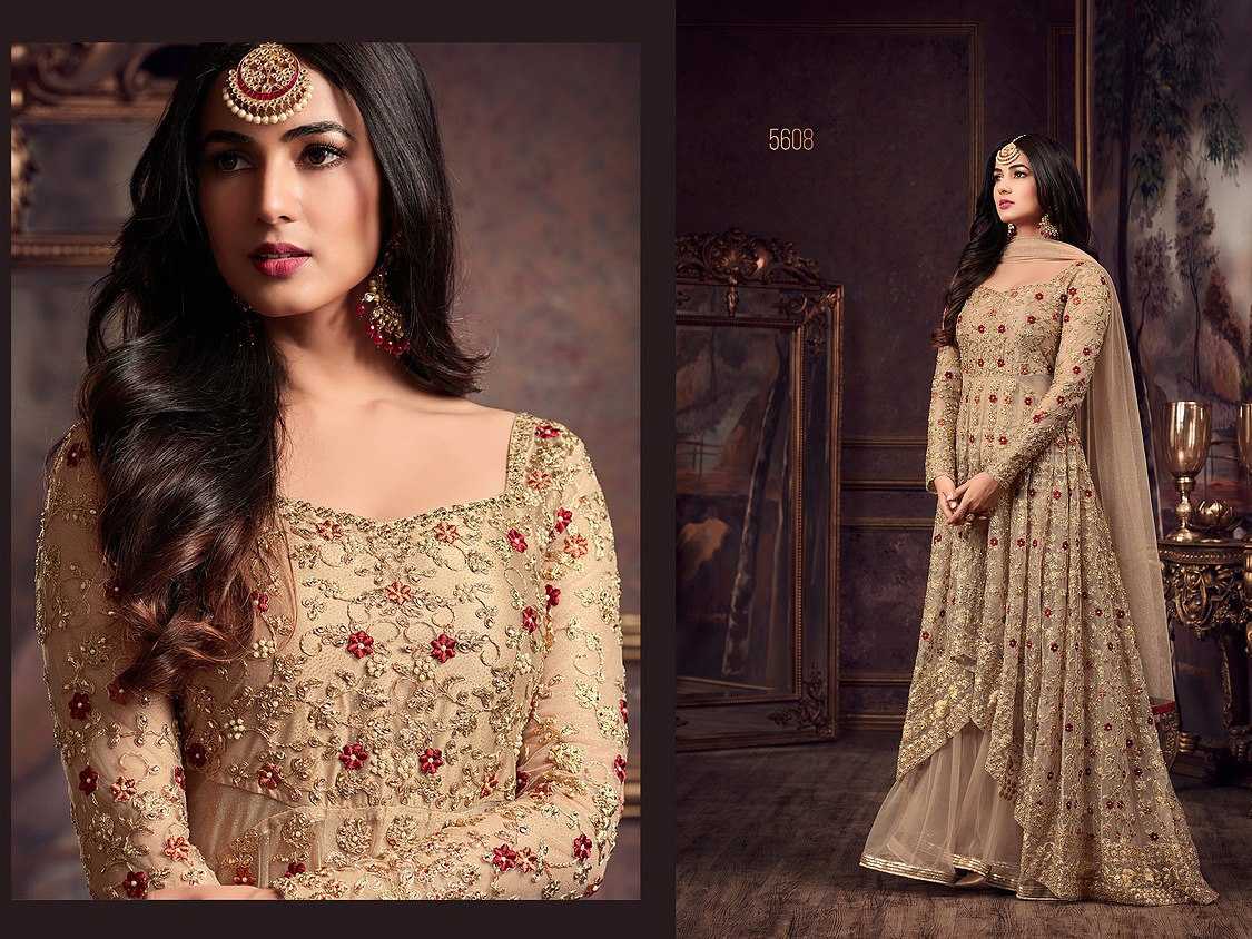 Ynf Net KESH504 5608 Gowns Wholesale Embroidery Gowns Long Gowns Net Gowns Manufacturer