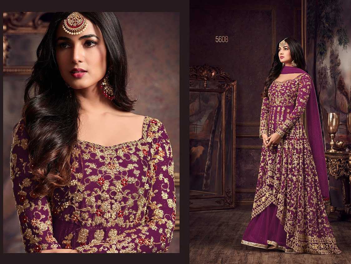 Ynf Net KESH504 5608 Gowns Wholesale Embroidery Gowns Long Gowns Net Gowns Manufacturer