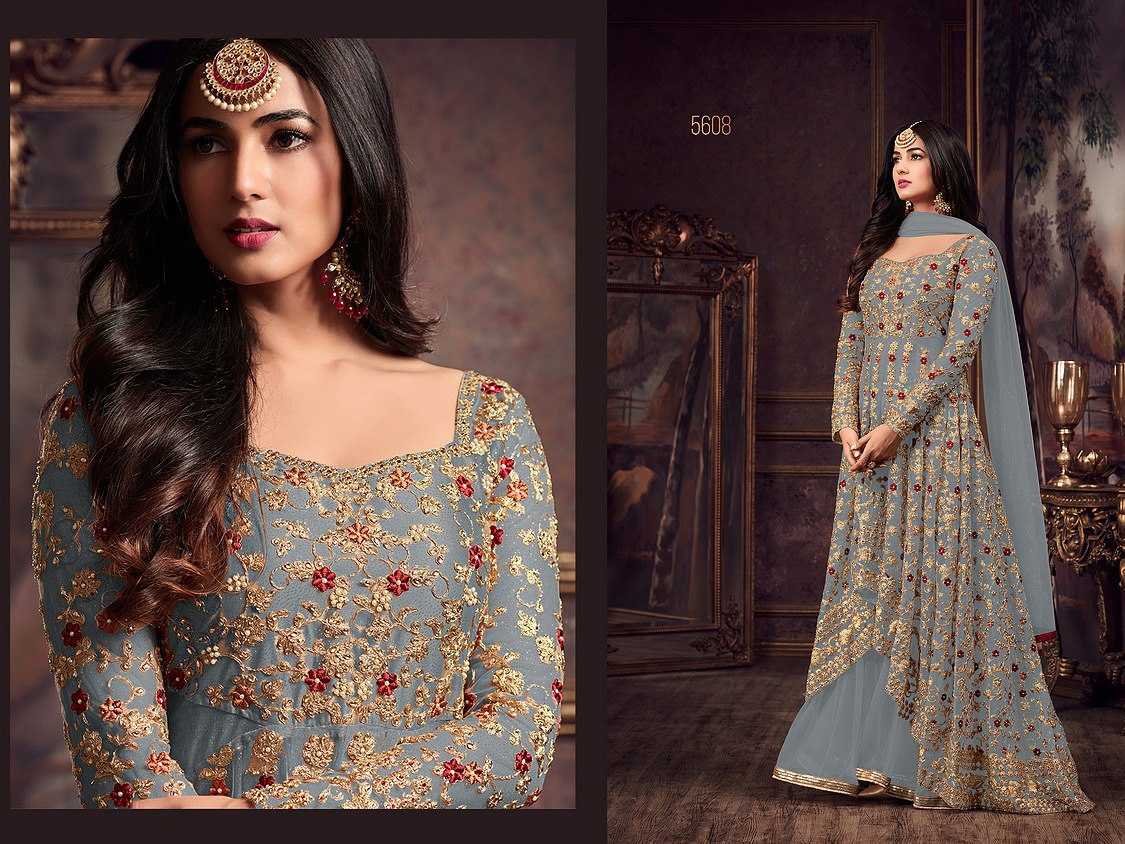 Ynf Net KESH504 5608 Gowns Wholesale Embroidery Gowns Long Gowns Net Gowns Manufacturer