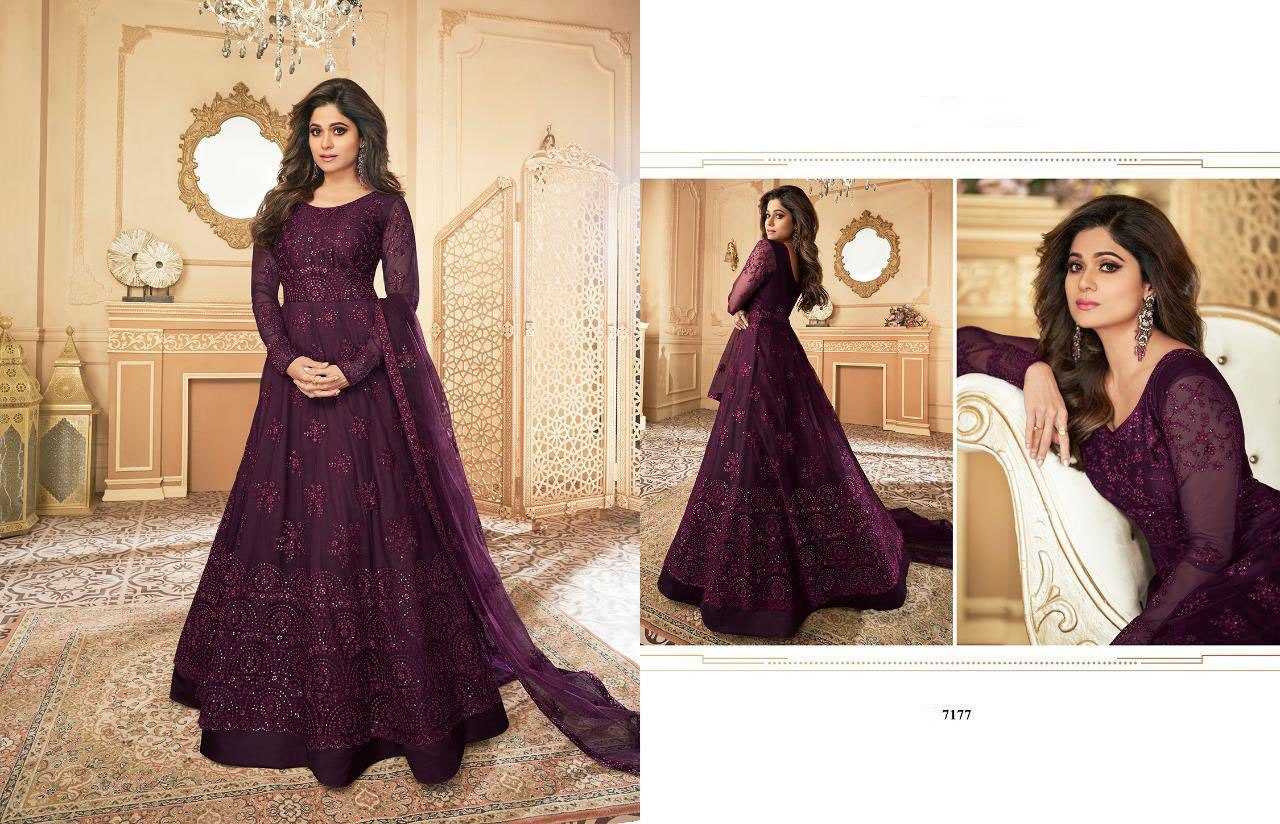 Ynf Net KESH504 7172 Gowns Wedding Collections Bollywood Collections Wholesale Embroidery Gowns Net Gowns Shamita Shetty Manufacturer
