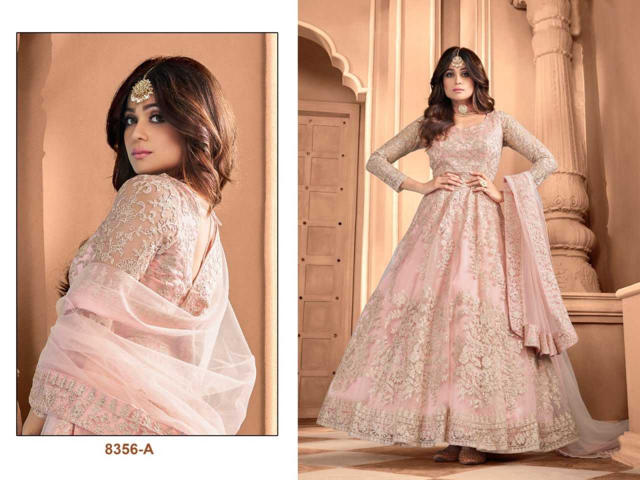 Ynf Net KESH504 8356 Gowns Wedding Collections Bollywood Collections Wholesale Embroidery Gowns Net Gowns Shamita Shetty Manufacturer