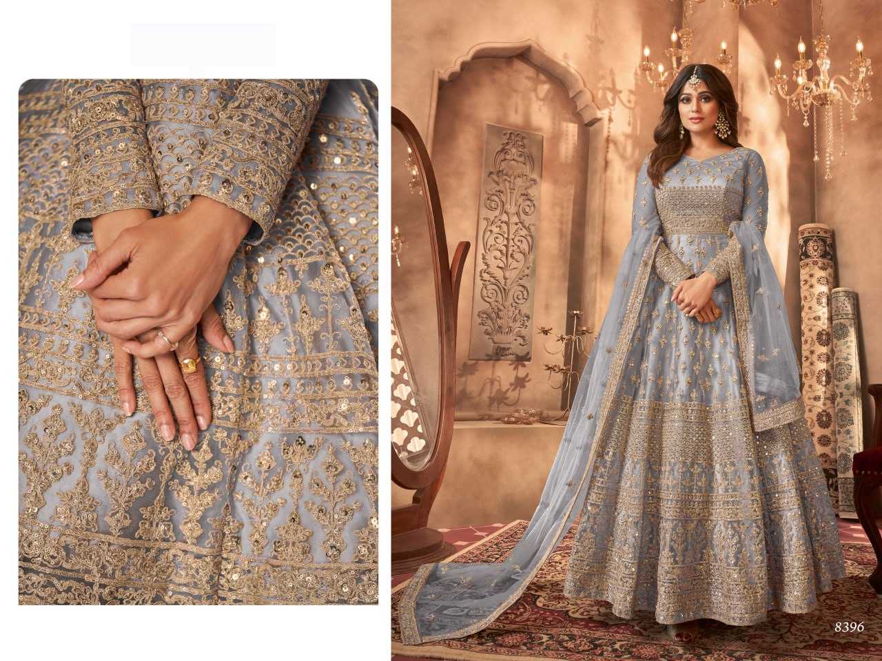 Ynf Net KESH504 8396 Gowns Wedding Collections Bollywood Collections Wholesale Embroidery Gowns Net Gowns Shamita Shetty Manufacturer
