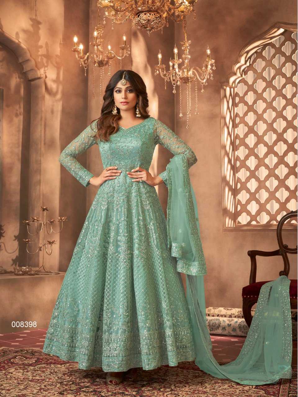 Ynf Net KESH504 8398 Gowns Wedding Collections Bollywood Collections Wholesale Embroidery Gowns Sequin Gowns Shamita Shetty Manufacturer
