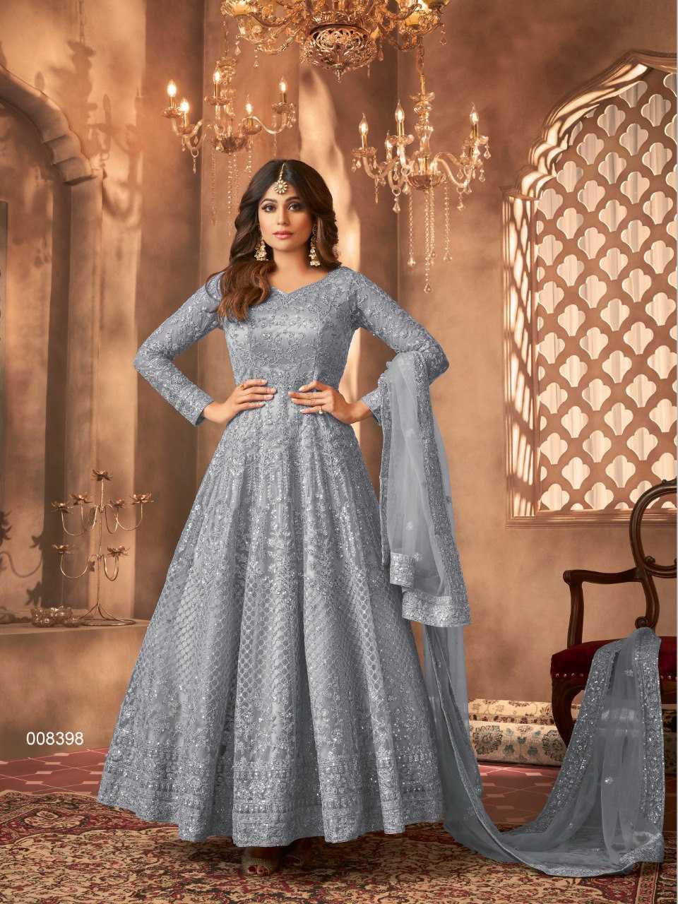 Ynf Net KESH504 8398 Gowns Wedding Collections Bollywood Collections Wholesale Embroidery Gowns Sequin Gowns Shamita Shetty Manufacturer