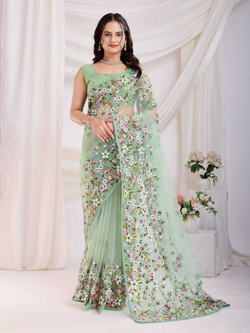Ynf Net RIN188 Vaamika21 Sarees Wholesale Fancy Sarees Net Sarees Embroidered Sarees Manufacturer