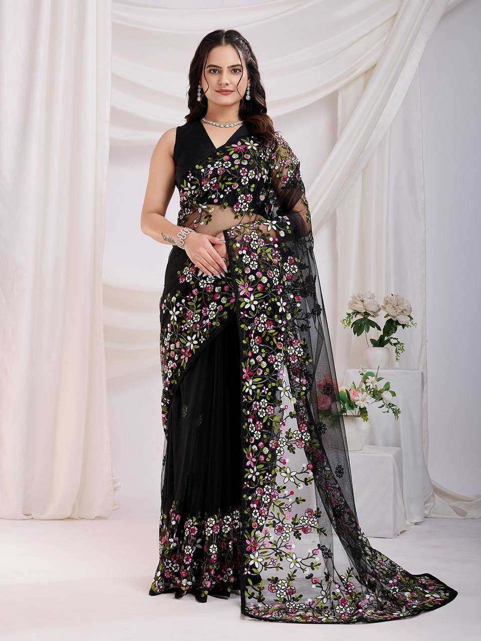 Ynf Net RIN188 Vaamika21 Sarees Wholesale Fancy Sarees Net Sarees Embroidered Sarees Manufacturer