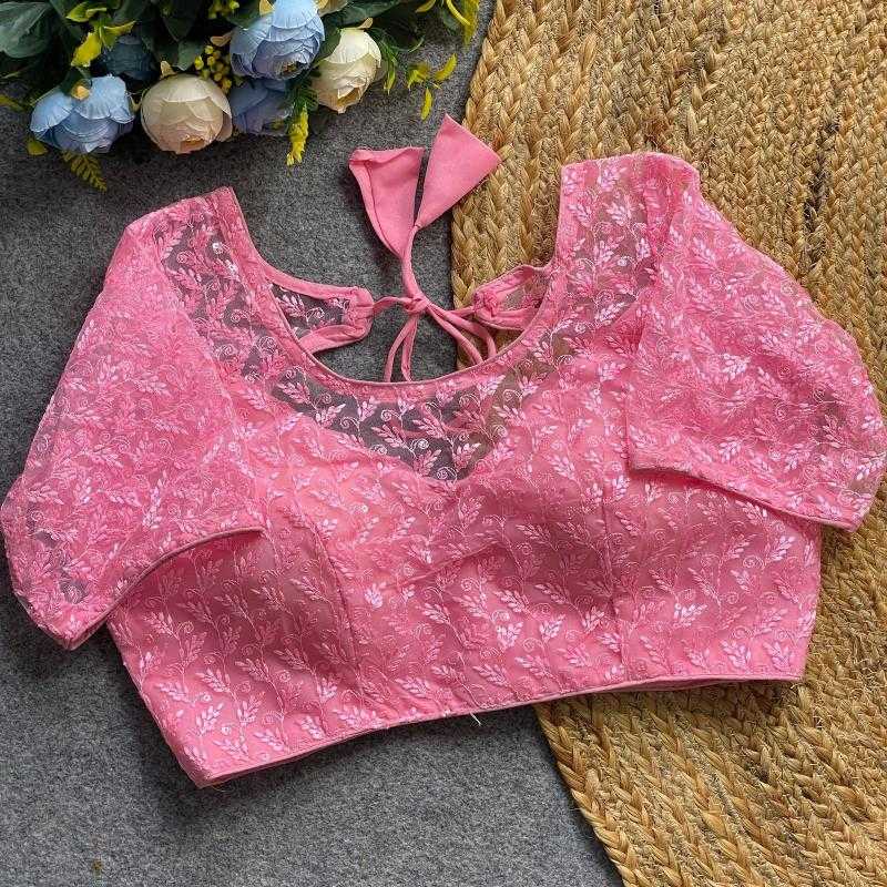 Ynf Nylon KESH426 018 Readymade Blouses Wholesale Sequence Embroidery Blouse Embroidered Blouses Party Wear Blouse Manufacturer