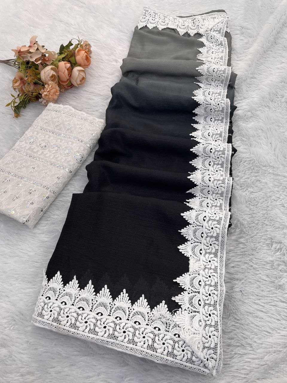 Ynf Nylon RIN216 Damini Sarees Wholesale Party Wear Sarees Fancy Sarees Lace Border Sarees Manufacturer