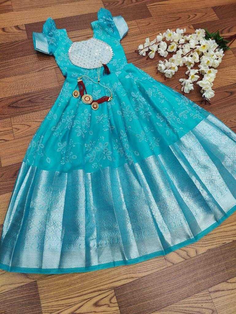 Ynf Organza KESH503 7794 Kids Wear Wholesale Kids Gown Kids Ethnic Gowns Manufacturer
