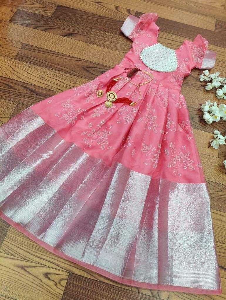 Ynf Organza KESH503 7794 Kids Wear Wholesale Kids Gown Kids Ethnic Gowns Manufacturer