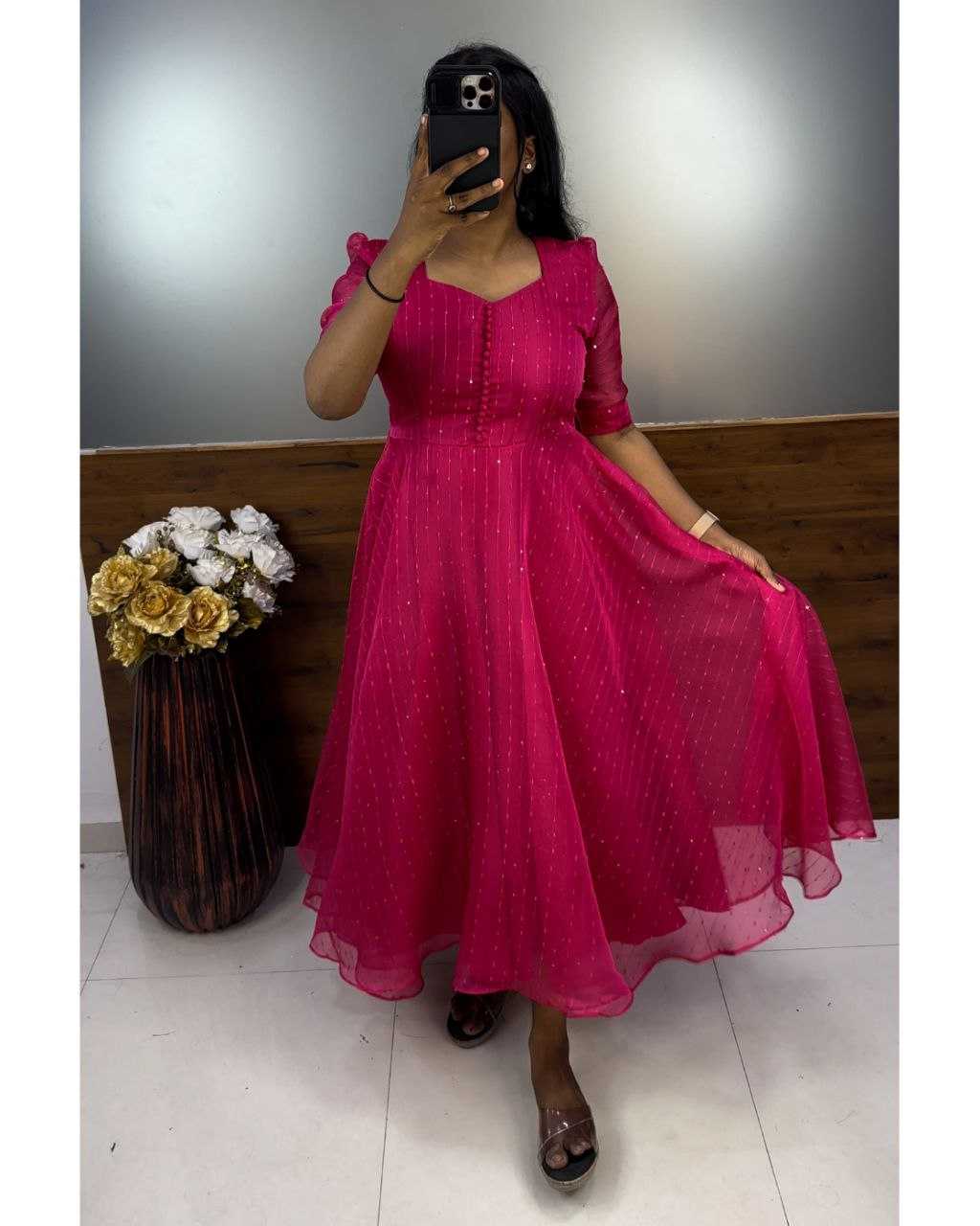 Ynf Organza RIN102 108 Gowns Wholesale Fancy Gowns Anarkali Gown Long Gowns Manufacturer