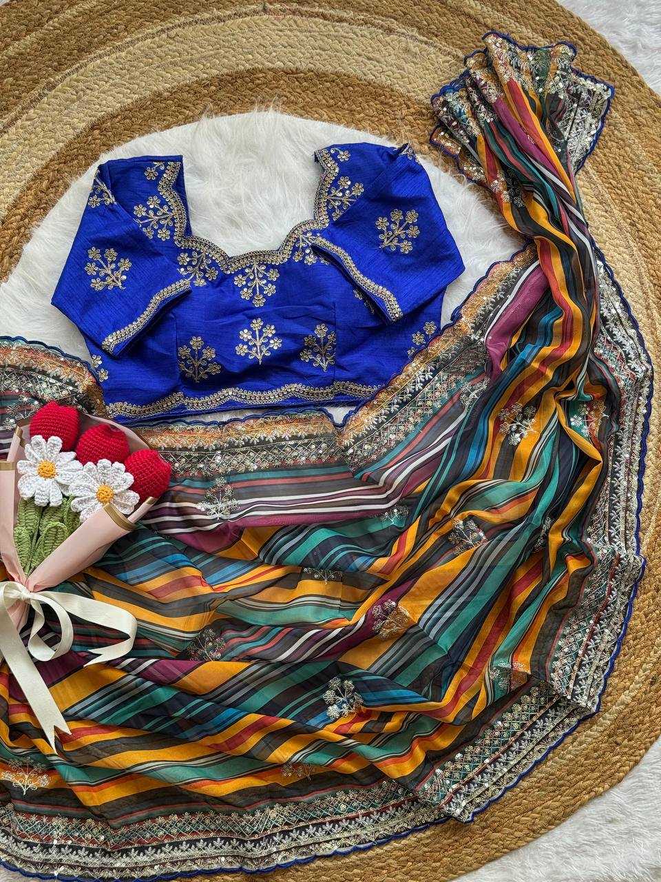 Ynf Organza RIN105 MIRA Silk Sarees Wholesale Embroidered Silk Sarees Silk Sarees With Blouse Manufacturer