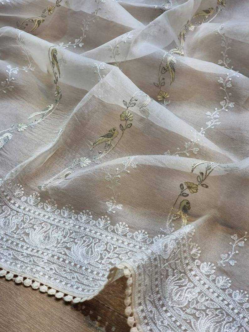Ynf Organza RIN131 195 Sarees Wholesale Organza Sarees Fancy Sarees Embroidered Sarees Manufacturer