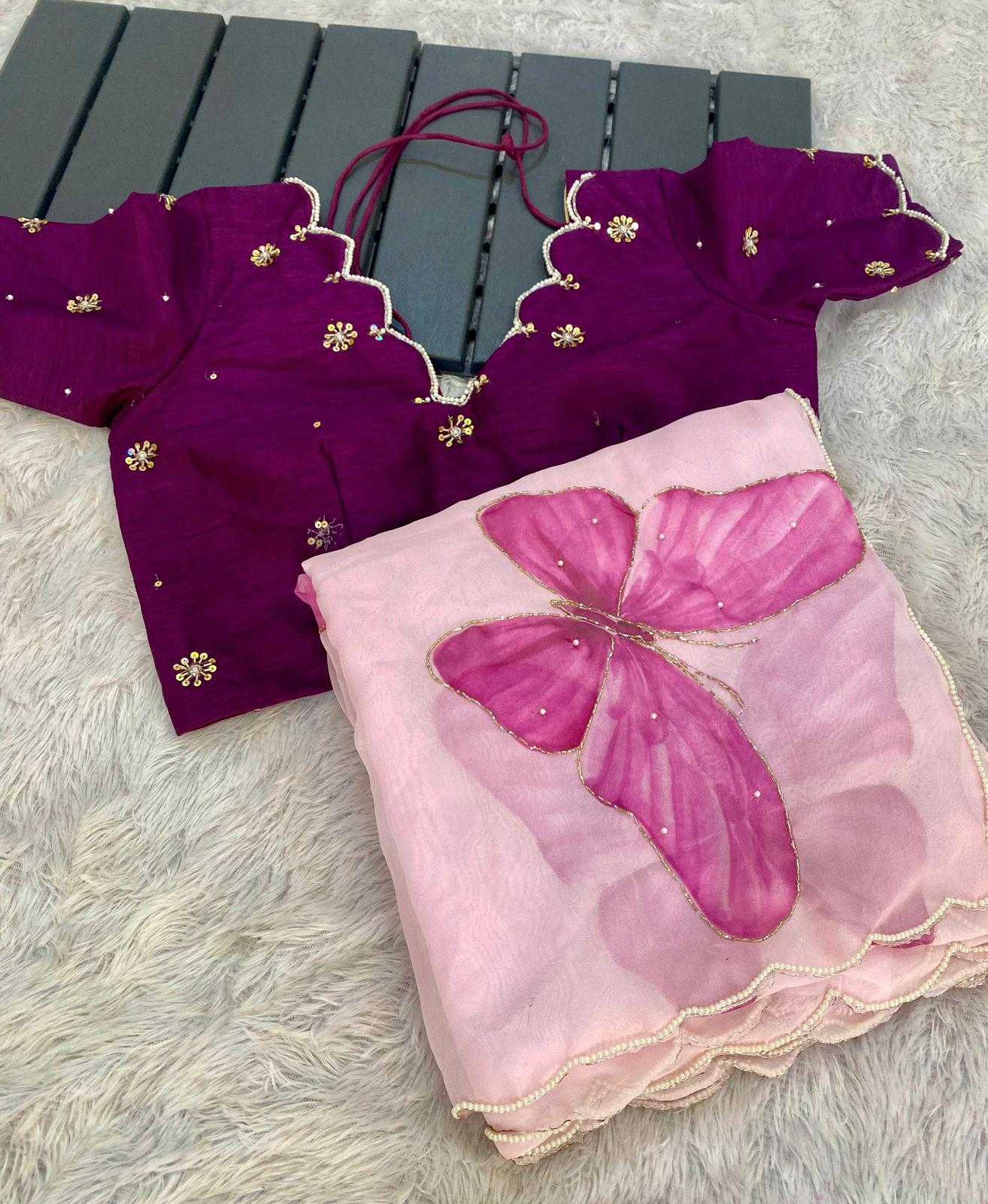 Ynf Organza RIN164 pearl nd cut dena Sarees Wedding Collections Festive Collections Wholesale Organza Sarees Printed Sarees Hand Work Sarees Manufacturer