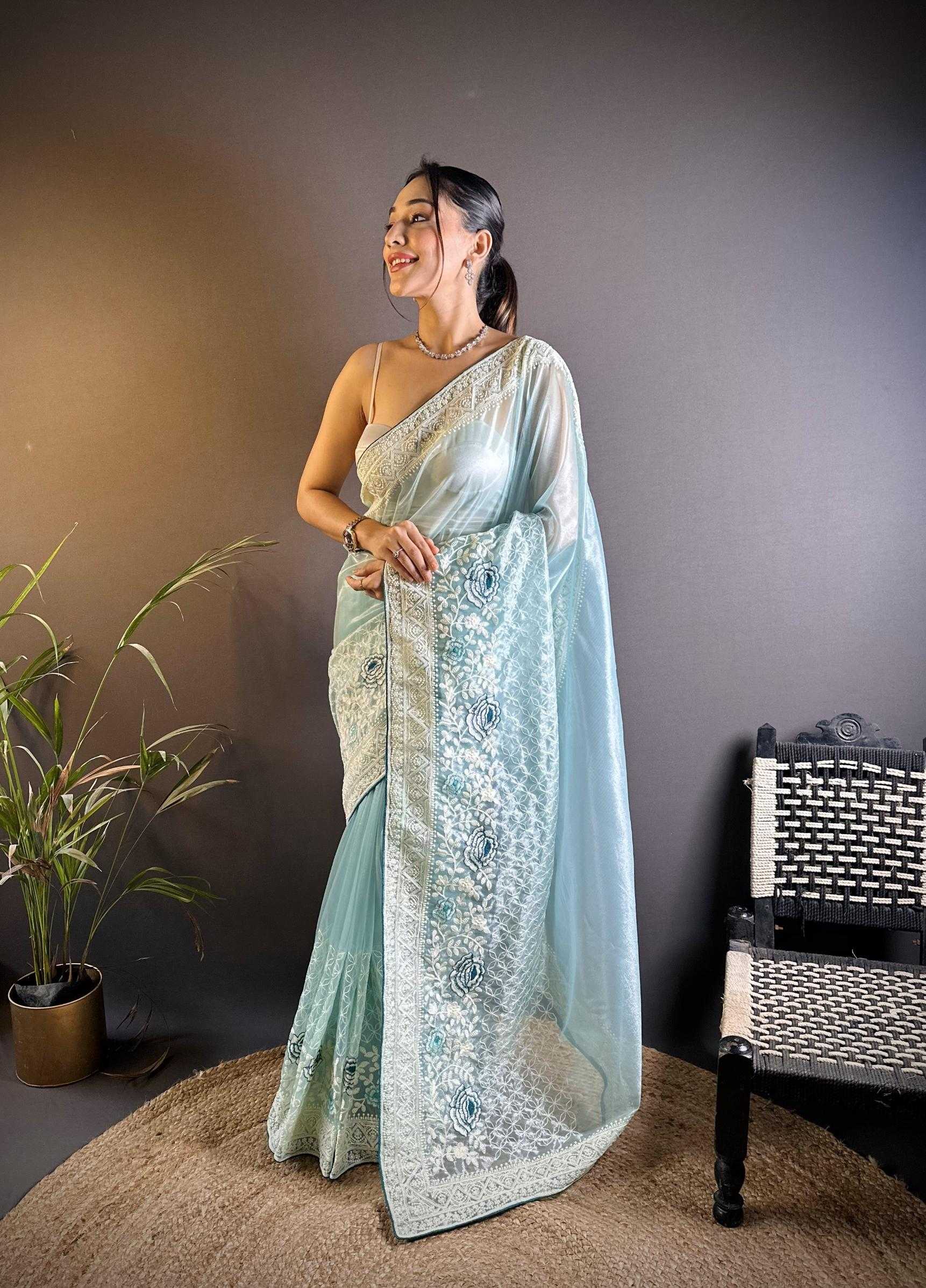 Ynf Organza RIN211 Mohini-Vol-13 Sarees Wholesale Fancy Sarees Embroidered Sarees Viscose Saree Manufacturer