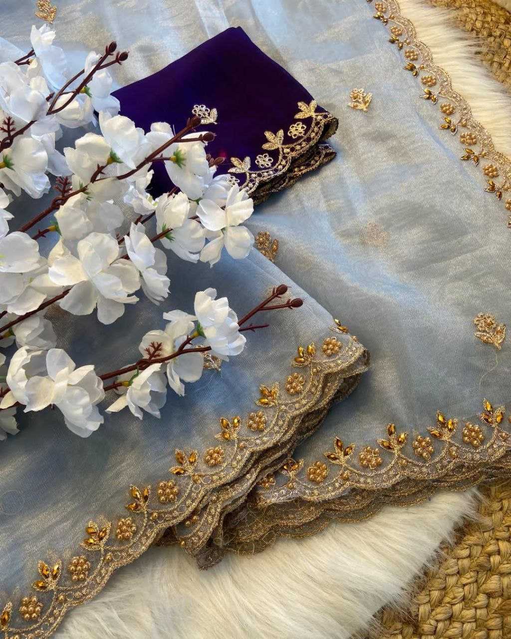 Ynf Organza RIN216 Parvati Sarees Wedding Collections Festive Collections Wholesale Organza Sarees Hand Work Sarees Sarees With Blouse Manufacturer