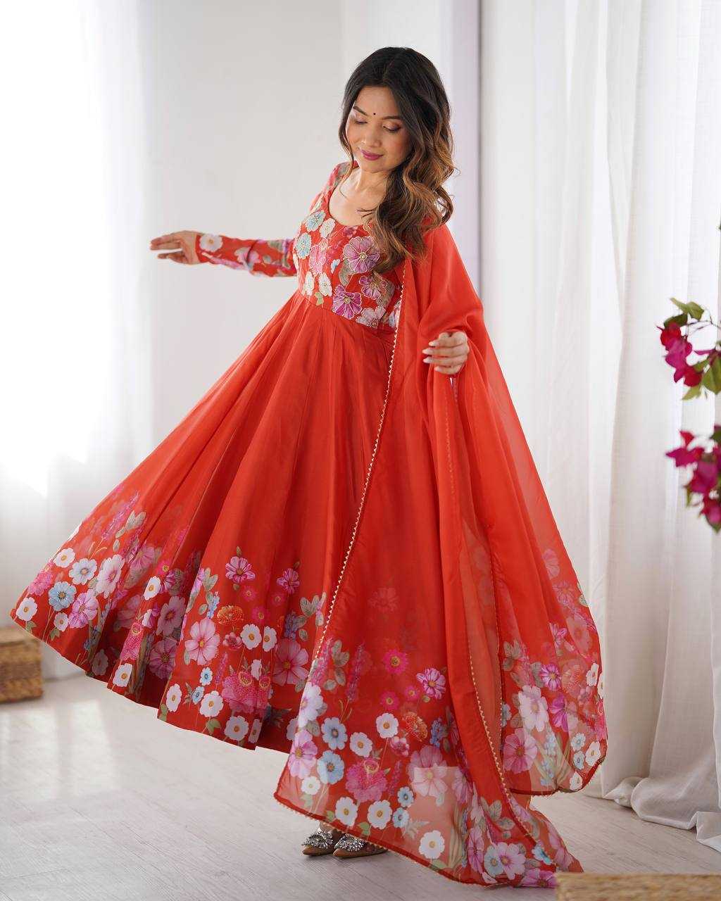 Ynf Organza Silk KESH504 25 Suits & Dresses Wedding Collections Festive Collections Wholesale Printed Suits Ladies Silk Suit Anarkali Suits Manufacturer