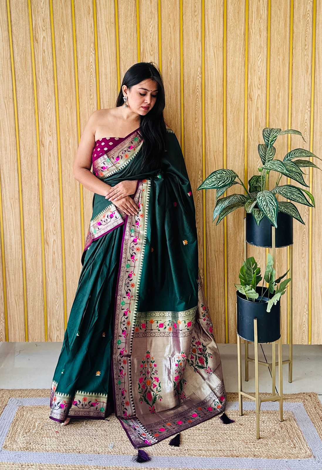 Ynf Paithani Silk RIN183 SHABRI Silk Sarees Wedding Collections Wholesale Paithani Sarees Soft Silk Sarees Designer Silk Sarees Manufacturer