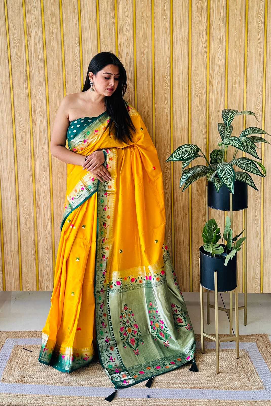 Ynf Paithani Silk RIN183 SHABRI Silk Sarees Wedding Collections Wholesale Paithani Sarees Soft Silk Sarees Designer Silk Sarees Manufacturer