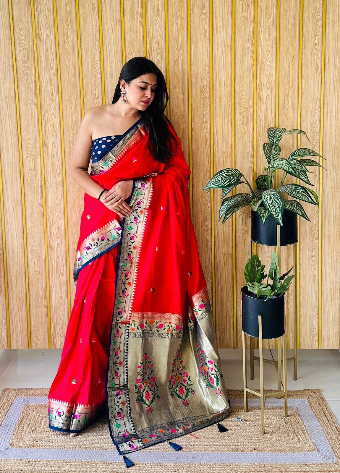Ynf Paithani Silk RIN183 SHABRI Silk Sarees Wedding Collections Wholesale Paithani Sarees Soft Silk Sarees Designer Silk Sarees Manufacturer