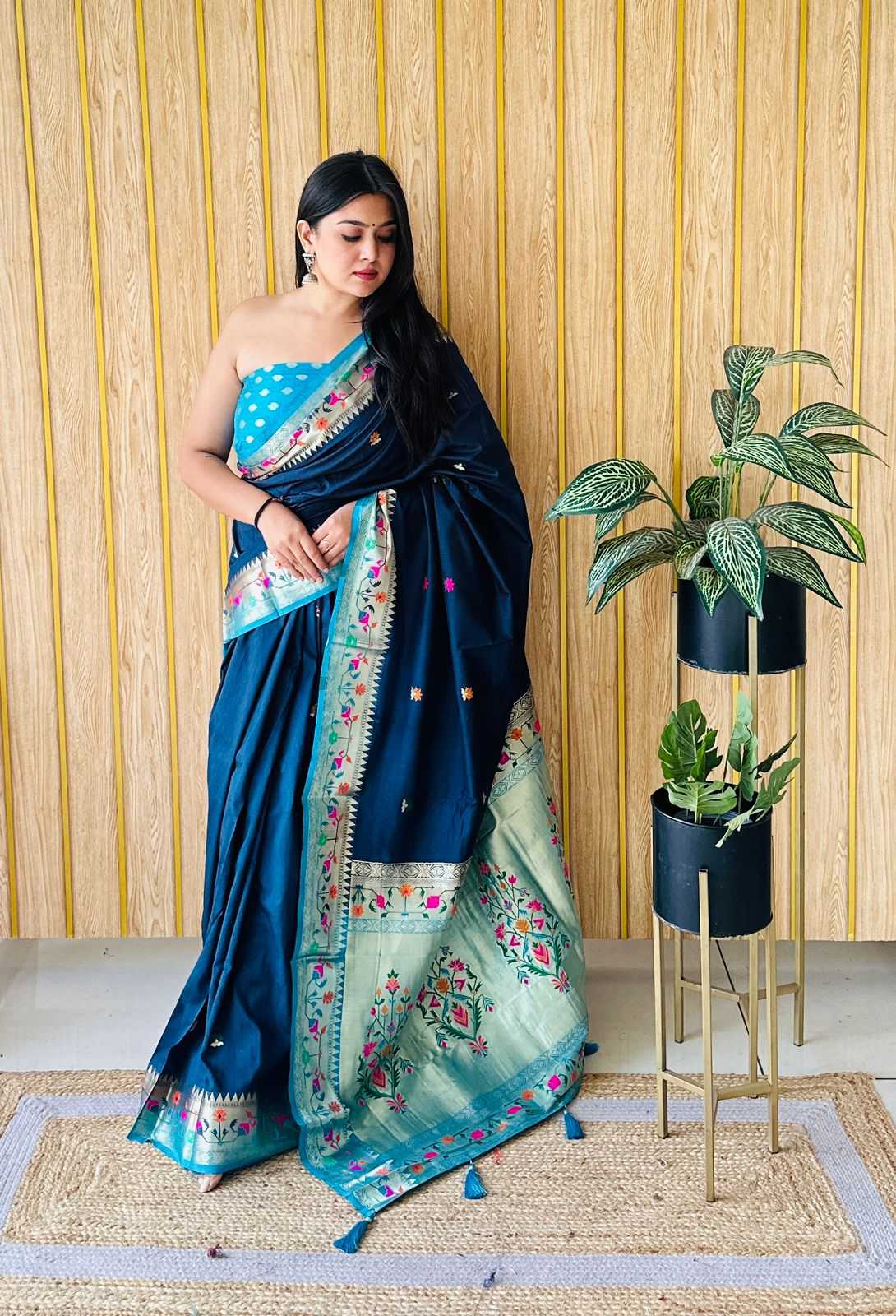 Ynf Paithani Silk RIN183 SHABRI Silk Sarees Wedding Collections Wholesale Paithani Sarees Soft Silk Sarees Designer Silk Sarees Manufacturer