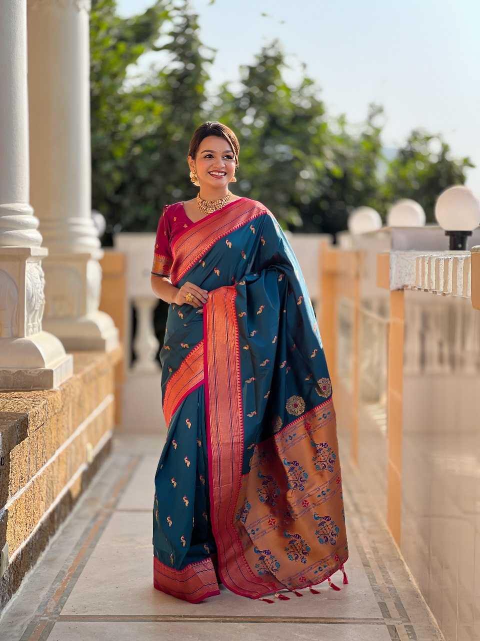 Ynf Paithani Silk RIN197 2983 Sarees Wholesale Designer Sarees Bridal Sarees Silk Sarees Manufacturer