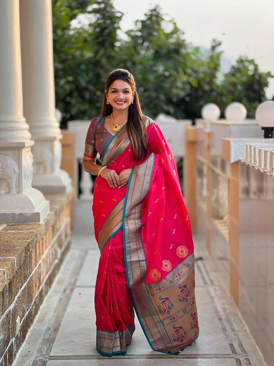 Ynf Paithani Silk RIN197 2983 Sarees Wholesale Designer Sarees Bridal Sarees Silk Sarees Manufacturer