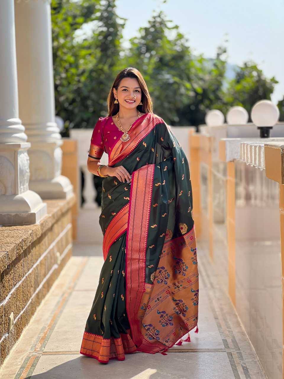 Ynf Paithani Silk RIN197 2983 Sarees Wholesale Designer Sarees Bridal Sarees Silk Sarees Manufacturer