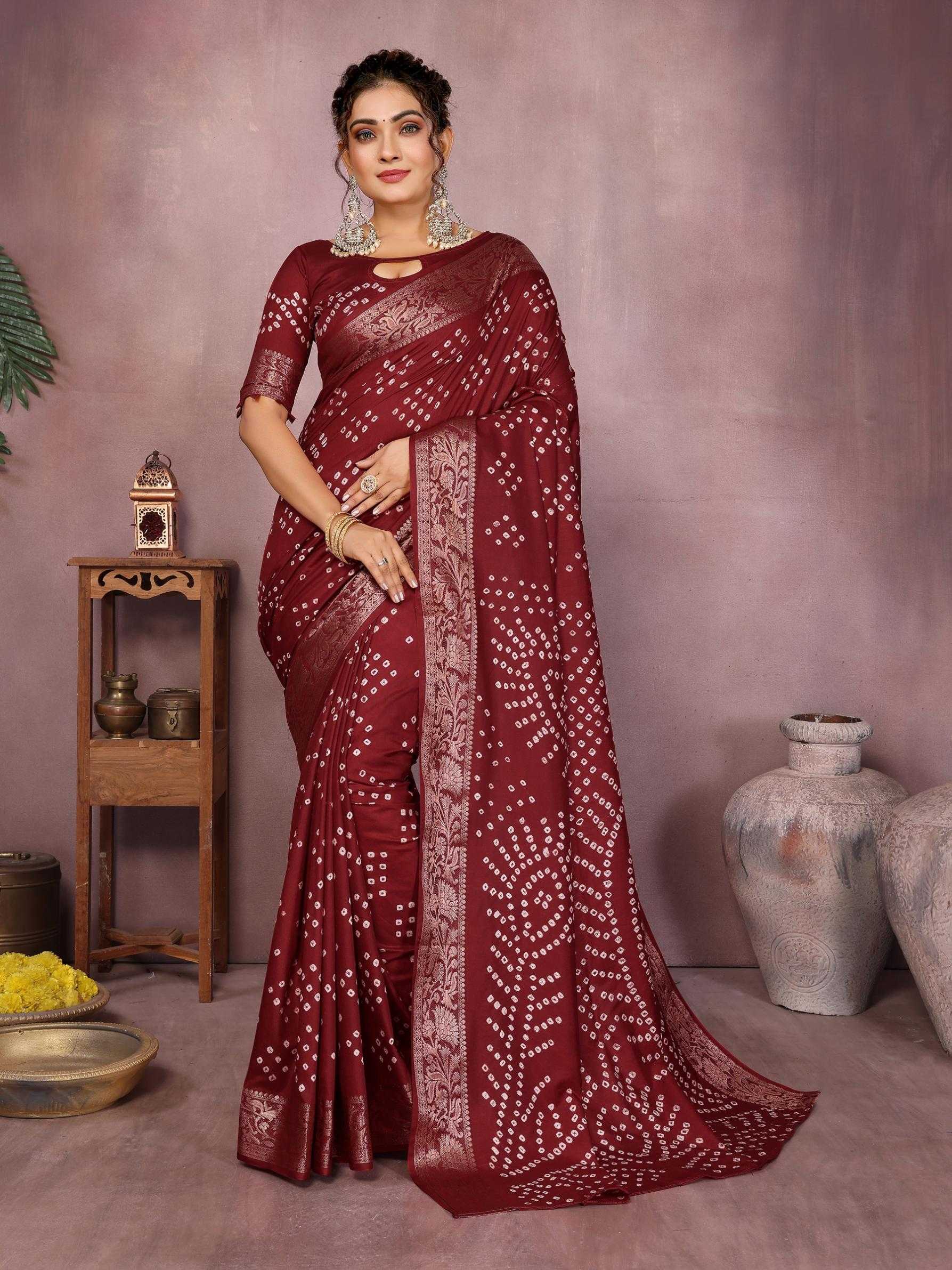 Ynf Pure Bandhej RIN183 MORPANKH Silk Sarees Wholesale Soft Silk Sarees Designer Silk Sarees Fancy Silk Sarees Manufacturer