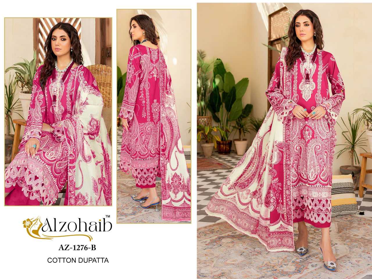 Ynf Pure Cotton KESH444 ALZOHAIB AZ-1276 Suits & Dresses Islamic Clothing Festive Collections Wholesale Pakistani Suits Printed Suits Cotton Suits Manufacturer