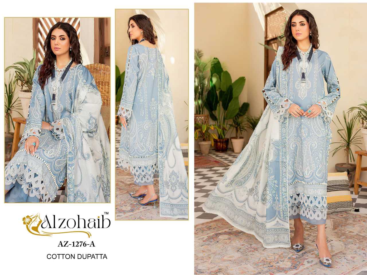 Ynf Pure Cotton KESH444 ALZOHAIB AZ-1276 Suits & Dresses Islamic Clothing Festive Collections Wholesale Pakistani Suits Printed Suits Cotton Suits Manufacturer
