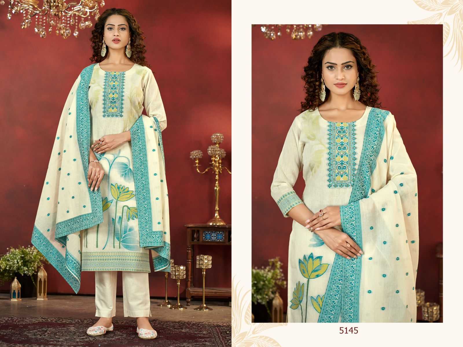 Ynf Pure Cotton RIN190 5141 Setwise Collections Wholesale Dresses & Suits Catalogs Manufacturer