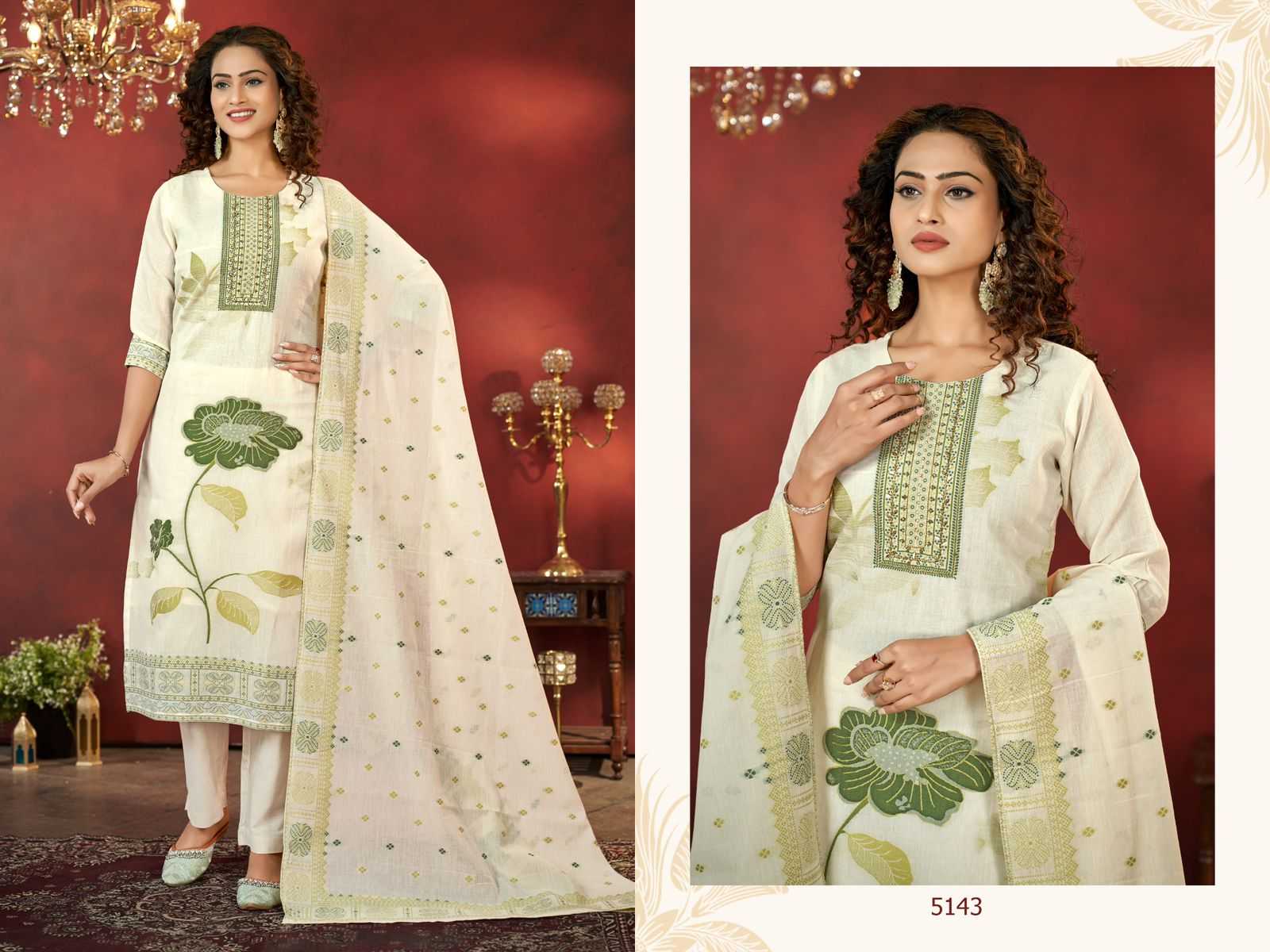 Ynf Pure Cotton RIN190 5141 Setwise Collections Wholesale Dresses & Suits Catalogs Manufacturer