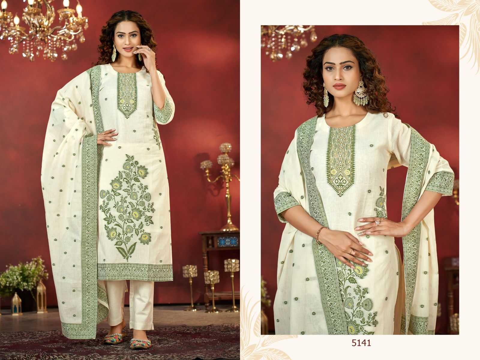 Ynf Pure Cotton RIN190 5141 Setwise Collections Wholesale Dresses & Suits Catalogs Manufacturer