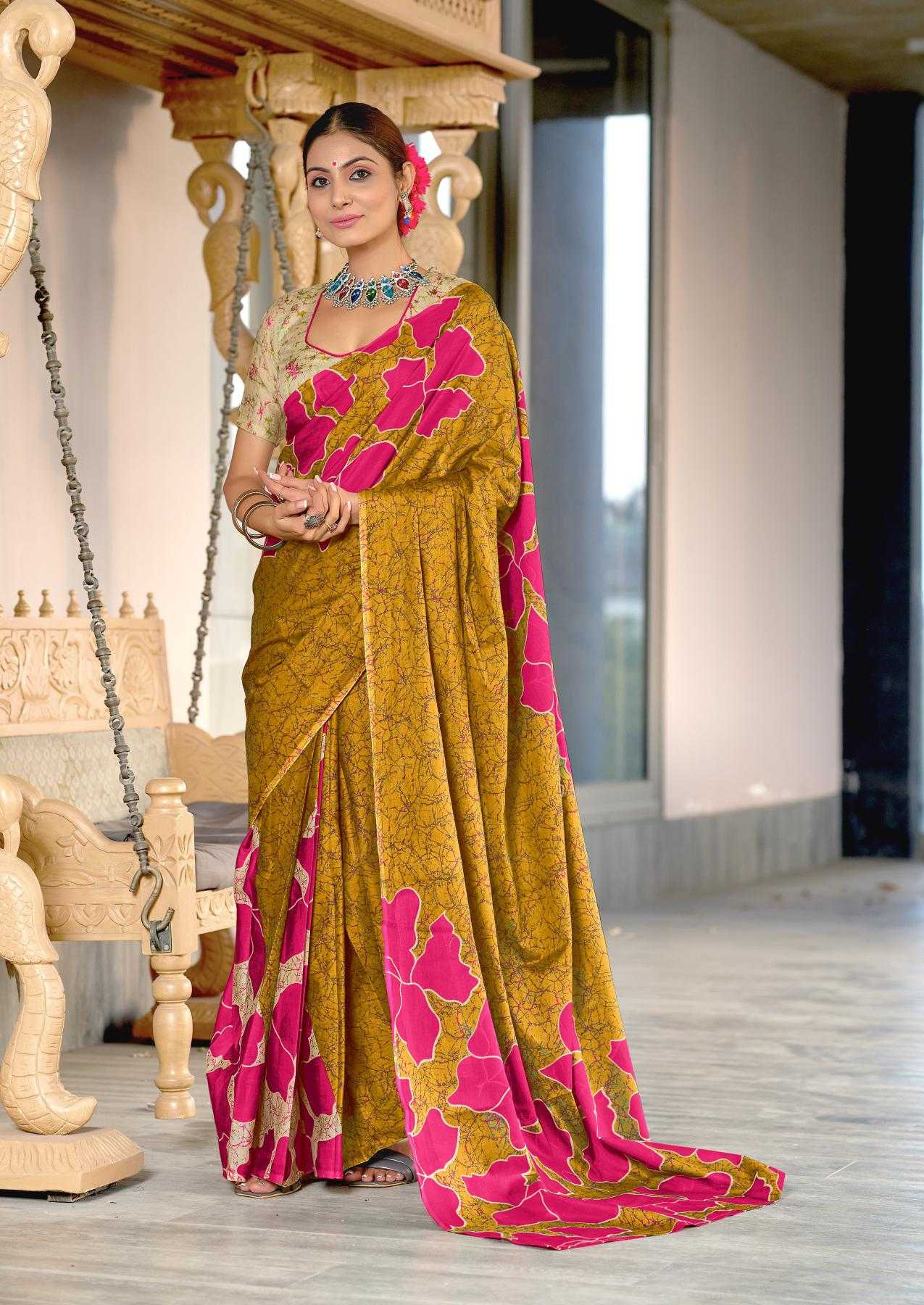 Ynf Pure Cotton RIN229 PARVATI Sarees Wholesale Printed Cotton Saree Cotton Sarees Mulmul Cotton Sarees Manufacturer