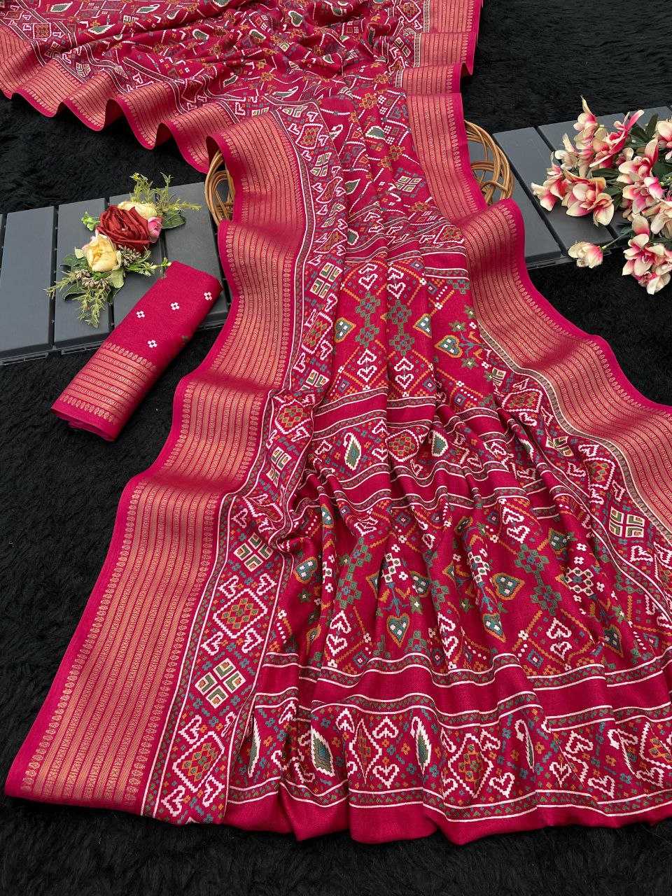 Ynf Pure Pashmina RIN231 PACHMINA SILK Silk Sarees Wholesale Party Wear Silk Sarees Fancy Printed Silk Sarees Manufacturer