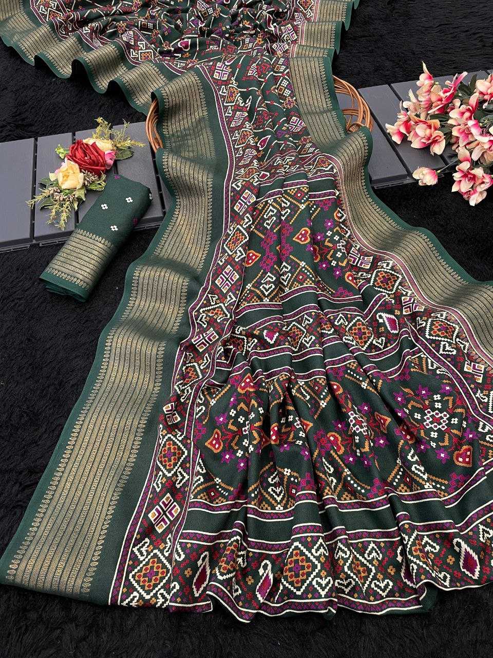 Ynf Pure Pashmina RIN231 PACHMINA SILK Silk Sarees Wholesale Party Wear Silk Sarees Fancy Printed Silk Sarees Manufacturer